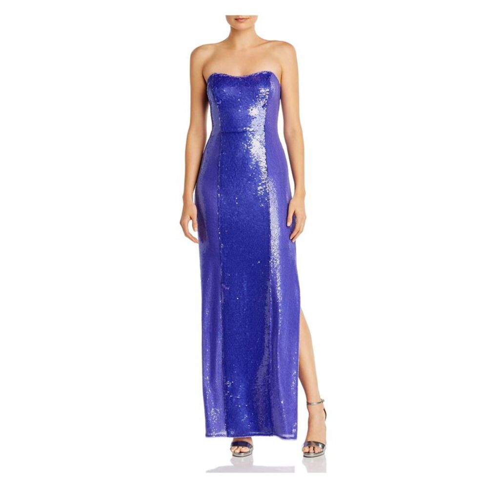 AIDAN AIDAN MATTOX Womens Purple Sleeveless Full-Length Formal Sheath Dress 0